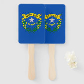 Set van hand fan met vlag van Nevada, USA Handwaaier (Voorkant en achterkant)