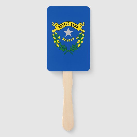 Set van hand fan met vlag van Nevada, USA Handwaaier (Achterkant)