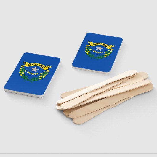 Set van hand fan met vlag van Nevada, USA Handwaaier (Niet-gemonteerd)