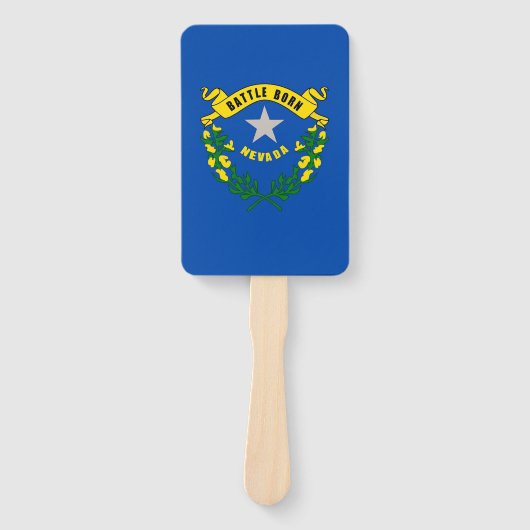 Set van hand fan met vlag van Nevada, USA Handwaaier (Voorkant)