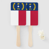 Set van hand fan met vlag van North Carolina Handwaaier (Voorkant en achterkant)