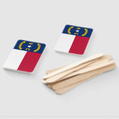Set van hand fan met vlag van North Carolina Handwaaier (Niet-gemonteerd)