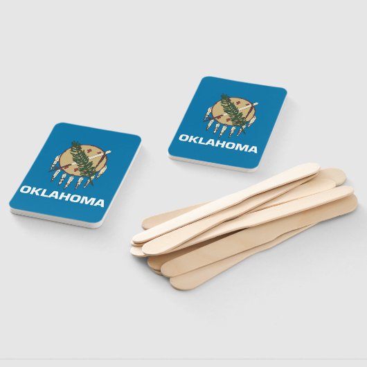 Set van hand fan met vlag van Oklahoma State, USA Handwaaier (Niet-gemonteerd)