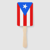 Set van hand fan met vlag van Puerto Rico, USA Handwaaier (Achterkant)
