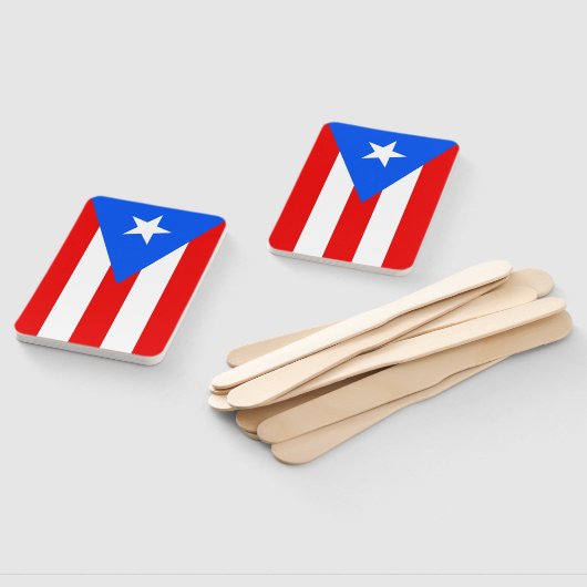 Set van hand fan met vlag van Puerto Rico, USA Handwaaier (Niet-gemonteerd)