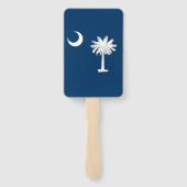 Set van hand fan met vlag van South Carolina, Vere Handwaaier (Achterkant)