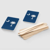 Set van hand fan met vlag van South Carolina, Vere Handwaaier (Niet-gemonteerd)