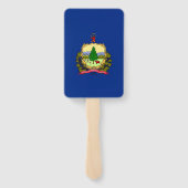 Set van hand fan met vlag van Vermont, USA Handwaaier (Achterkant)