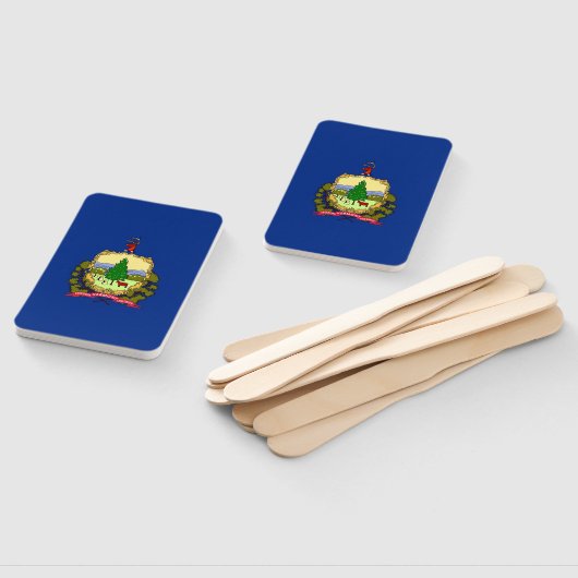 Set van hand fan met vlag van Vermont, USA Handwaaier (Niet-gemonteerd)