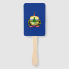Set van hand fan met vlag van Vermont, USA Handwaaier