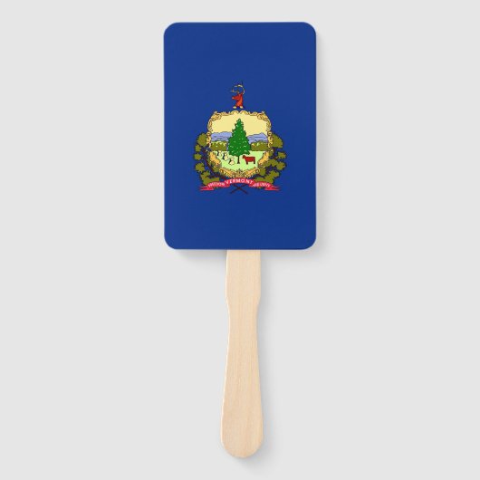 Set van hand fan met vlag van Vermont, USA Handwaaier (Voorkant)