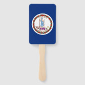 Set van hand fan met vlag van Virginia, USA Handwaaier (Achterkant)
