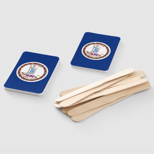Set van hand fan met vlag van Virginia, USA Handwaaier (Niet-gemonteerd)