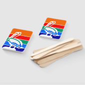 Set van hand fans met vlag van St. Petersburg Handwaaier (Niet-gemonteerd)