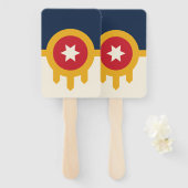 Set van hand fans met vlag van Tulsa, Oklahoma Handwaaier (Voorkant en achterkant)