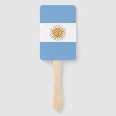 Set van hand ventilator met vlag van Argentinië Handwaaier (Achterkant)