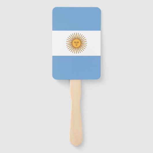 Set van hand ventilator met vlag van Argentinië Handwaaier (Achterkant)