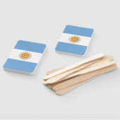 Set van hand ventilator met vlag van Argentinië Handwaaier (Niet-gemonteerd)