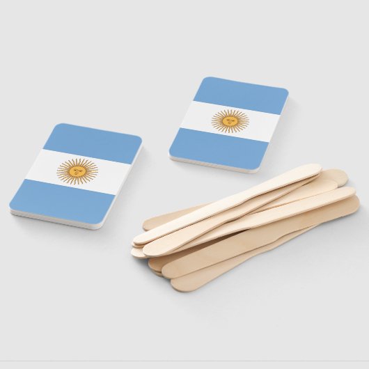 Set van hand ventilator met vlag van Argentinië Handwaaier (Niet-gemonteerd)