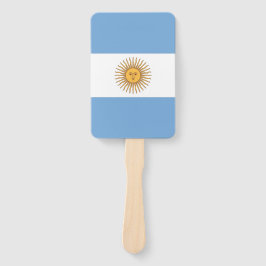 Set van hand ventilator met vlag van Argentinië Handwaaier