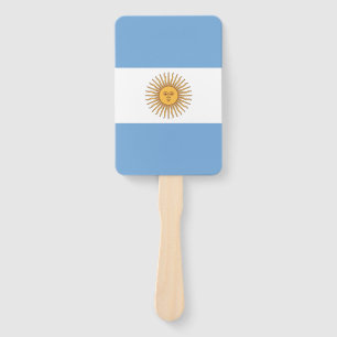 Set van hand ventilator met vlag van Argentinië Handwaaier