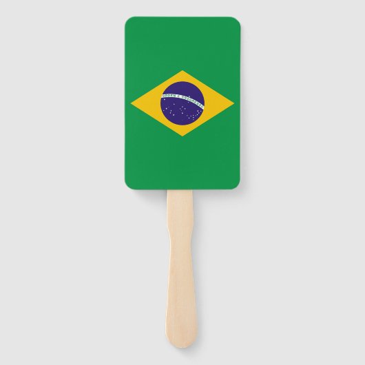 Set van hand ventilator met vlag van Brazilië Handwaaier (Achterkant)