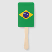Set van hand ventilator met vlag van Brazilië Handwaaier (Voorkant)