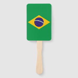 Set van hand ventilator met vlag van Brazilië Handwaaier