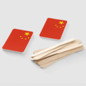 Set van hand ventilator met vlag van China Handwaaier (Niet-gemonteerd)