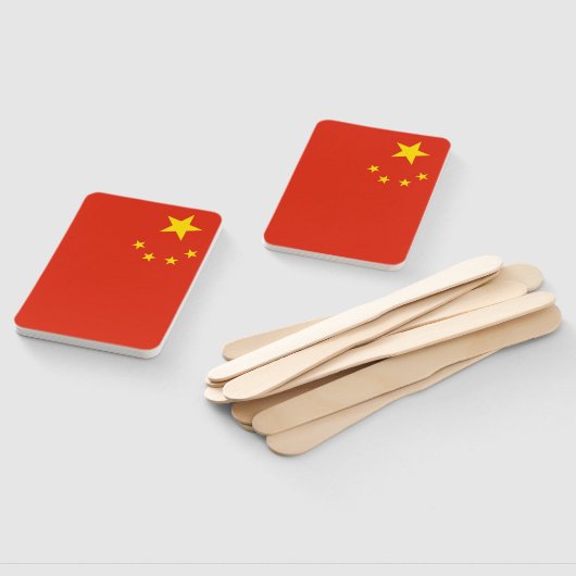 Set van hand ventilator met vlag van China Handwaaier (Niet-gemonteerd)