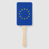 Set van hand ventilator met vlag van de Europese U Handwaaier (Achterkant)