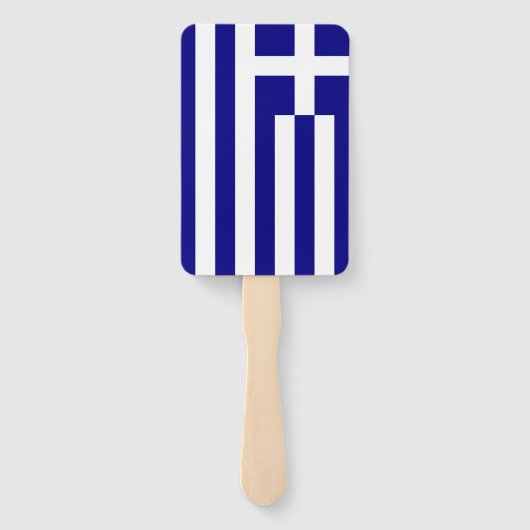 Set van hand ventilator met vlag van Griekenland Handwaaier (Achterkant)