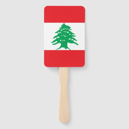Set van hand ventilator met vlag van Libanon Handwaaier (Achterkant)