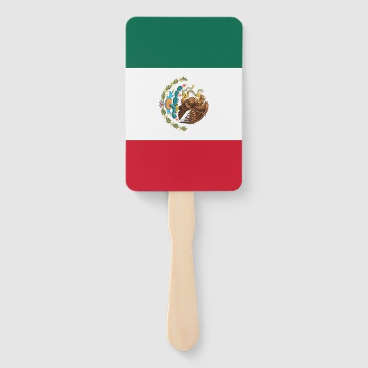 Set van hand ventilator met vlag van Mexico Handwaaier (Achterkant)