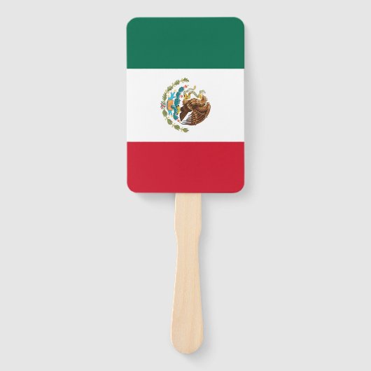 Set van hand ventilator met vlag van Mexico Handwaaier (Voorkant)
