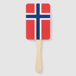 Set van hand ventilator met vlag van Noorwegen Handwaaier