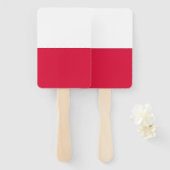 Set van hand ventilator met vlag van Polen Handwaaier (Voorkant en achterkant)