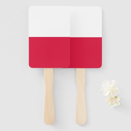Set van hand ventilator met vlag van Polen Handwaaier (Voorkant en achterkant)