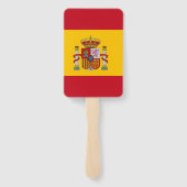 Set van hand ventilator met vlag van Spanje Handwaaier (Achterkant)