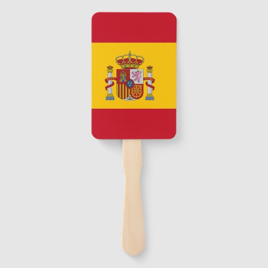 Set van hand ventilator met vlag van Spanje Handwaaier (Achterkant)