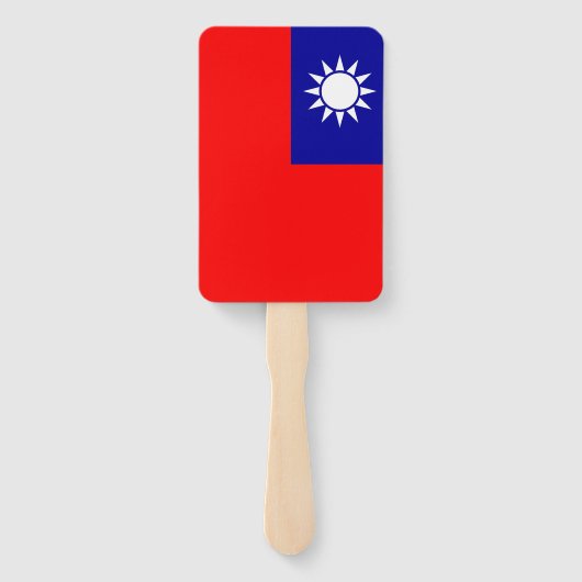 Set van hand ventilator met vlag van Taiwan Handwaaier (Achterkant)