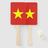 Set van hand ventilator met vlag van Vietnam Handwaaier (Voorkant en achterkant)