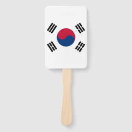 Set van hand ventilator met vlag van Zuid-Korea Handwaaier