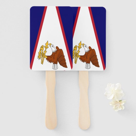Set van handventilator met vlag van Amerikaans-Sam Handwaaier (Voorkant en achterkant)