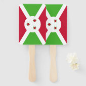 Set van handventilator met vlag van Burundi Handwaaier (Voorkant en achterkant)