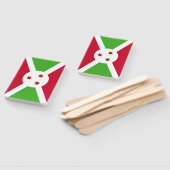 Set van handventilator met vlag van Burundi Handwaaier (Niet-gemonteerd)