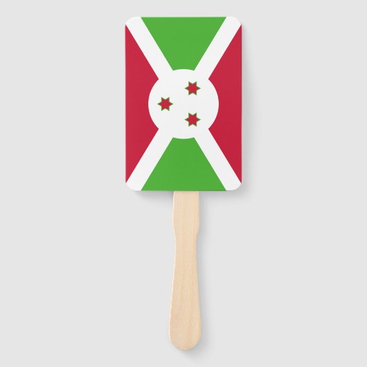 Set van handventilator met vlag van Burundi Handwaaier (Voorkant)