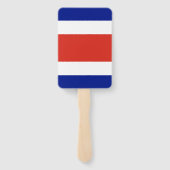 Set van handventilator met vlag van Costa Rica Handwaaier (Achterkant)