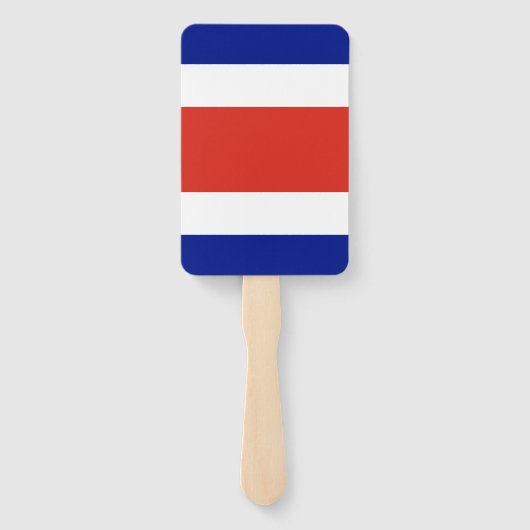 Set van handventilator met vlag van Costa Rica Handwaaier (Achterkant)