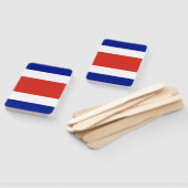 Set van handventilator met vlag van Costa Rica Handwaaier (Niet-gemonteerd)